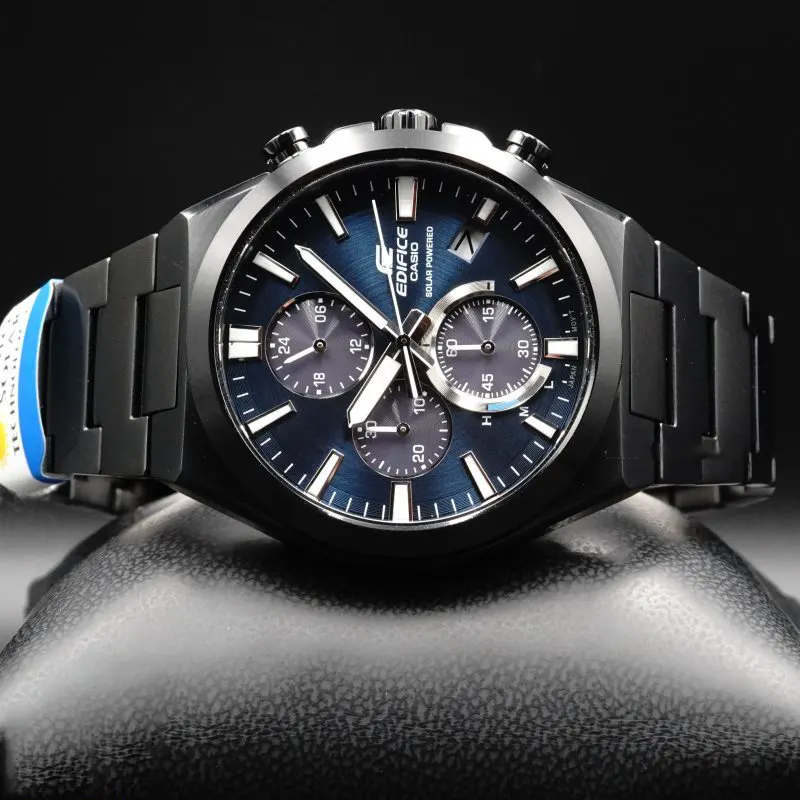 Casio Edifice Chonograph Solar Powered Blue Dial Men's Watch- EQS-950DC-2AV